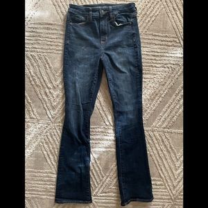 High waisted skinny kick jean